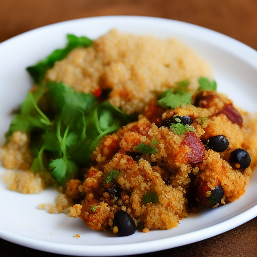 Ensalada de quinoa y verduras asadas con aderezo de tahini