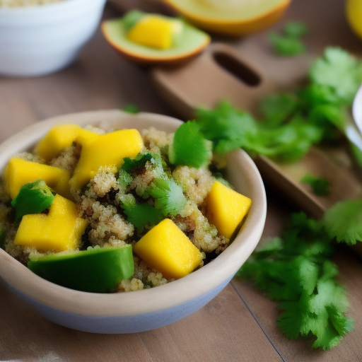 Ensalada de Quinoa con Aguacate y Mango