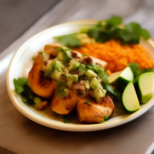 Ensalada de pollo y aguacate con aderezo de cilantro y lima