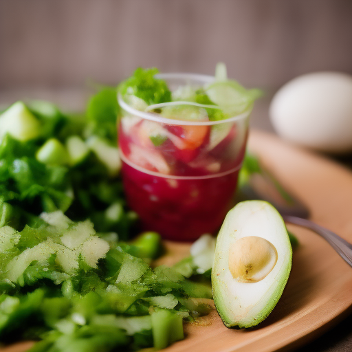 Ensalada de salmón y aguacate con aderezo de cilantro y limón