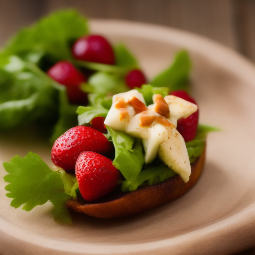 Ensalada de espinacas y fresas con vinagreta de miel y mostaza