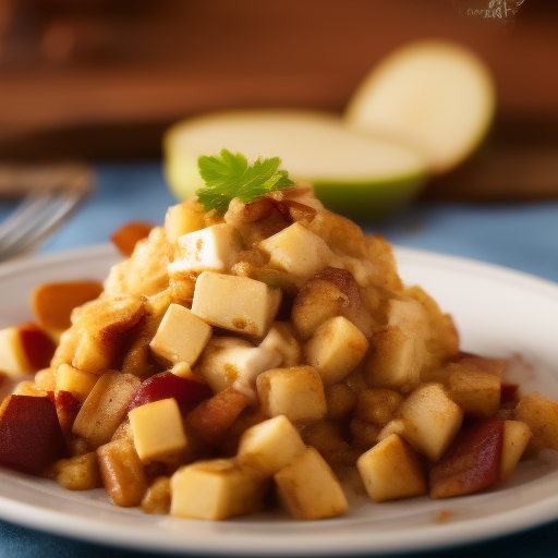 Ensalada de manzana, nueces y queso de cabra