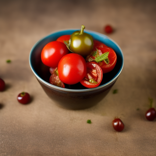 Ensalada de garbanzos y tomates cherry