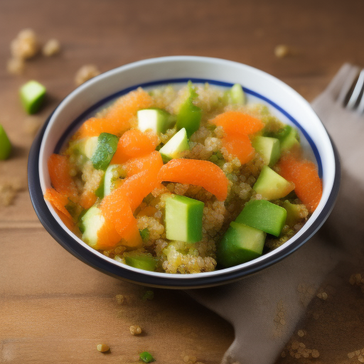 Ensalada de quinoa, aguacate y naranja