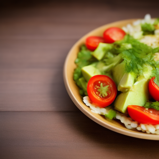 Ensalada de salmón y aguacate con vinagreta de mostaza y miel