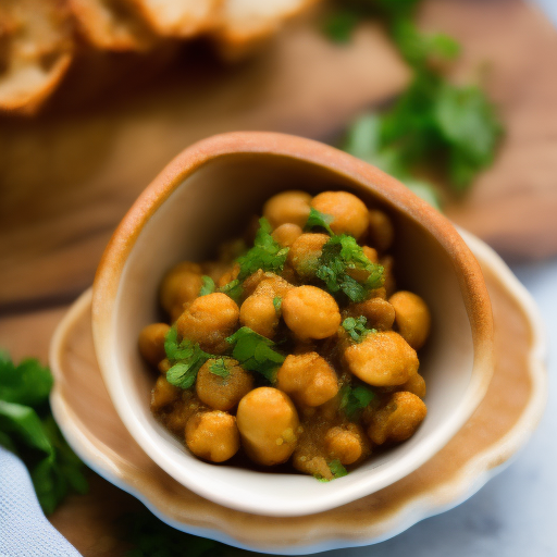 Curry de garbanzos con espinacas