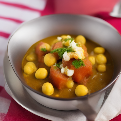 Curry cremoso de garbanzos y espinacas