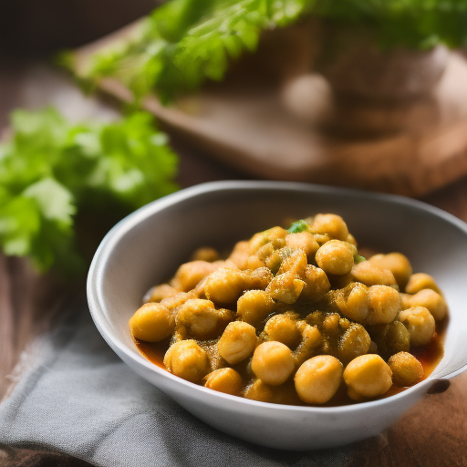 Curry de garbanzos y espinacas