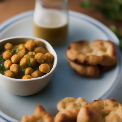 Curry de garbanzos y espinacas