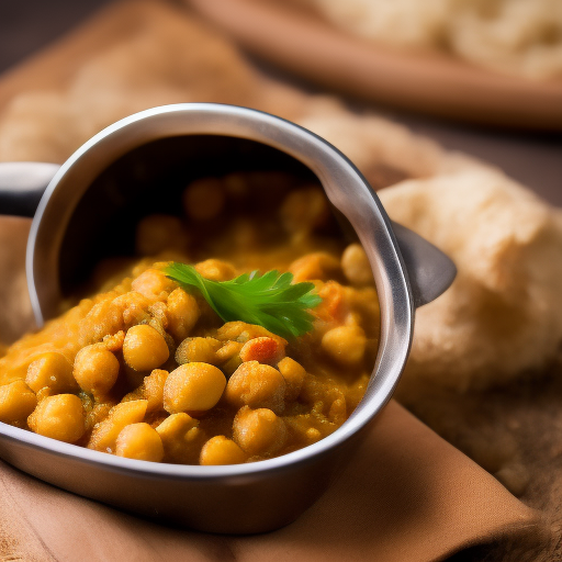 Curry de garbanzos con arroz integral