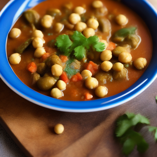 Curry vegano de garbanzos y espinacas