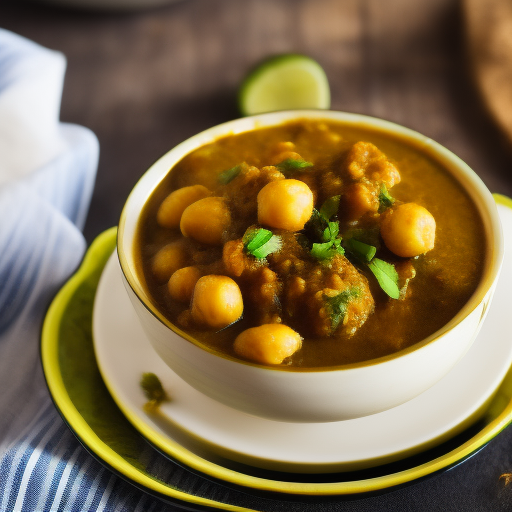 Curry de garbanzos con espinacas