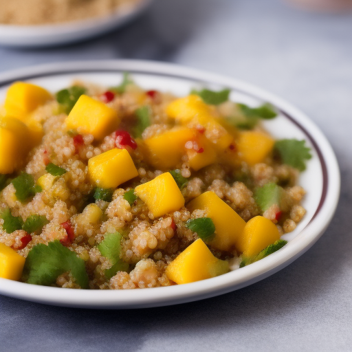 Ensalada de quinoa con mango y aguacate