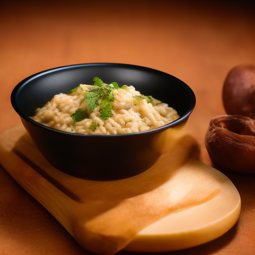 Risotto de espinacas y champiñones