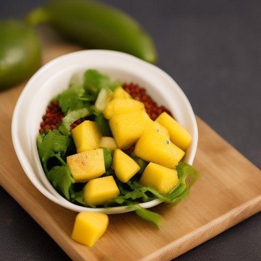 Ensalada de quinoa, aguacate y mango