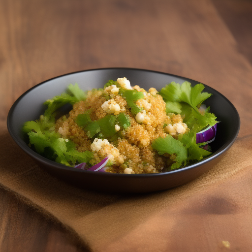 Ensalada de lentejas y quinoa con aderezo de cilantro