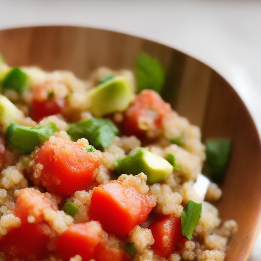 Ensalada de quinoa, aguacate y tomate