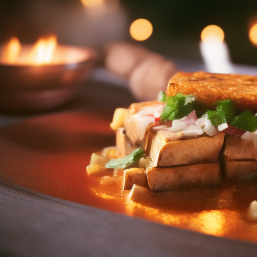 Tofu a la parrilla con salsa de cacahuate