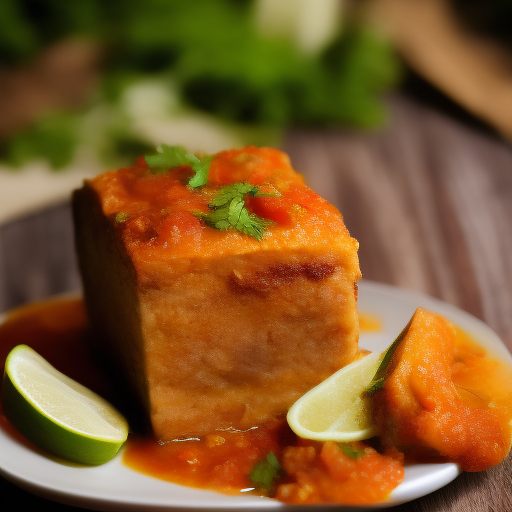 Salmón al horno con salsa de limón y eneldo