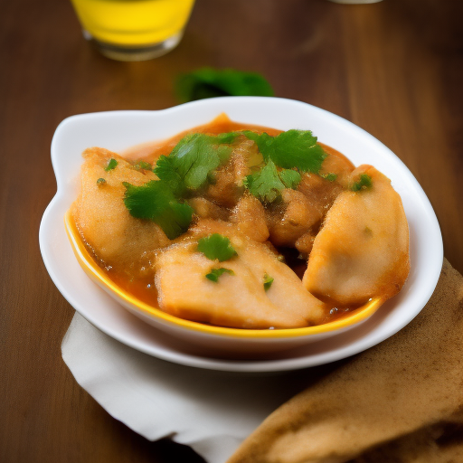 Filetes de pescado con salsa de coco y lima