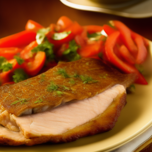 Filete de salmón al horno con miel y mostaza