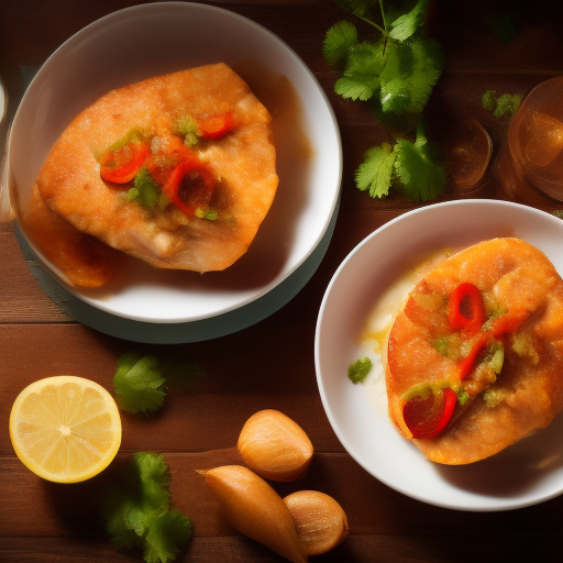 Filetes de pescado con salsa de cítricos