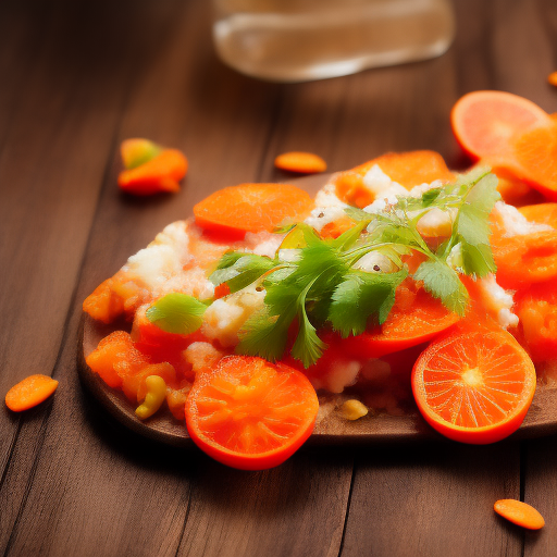 Salmón a la plancha con salsa de naranja y jengibre