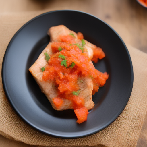 Filete de salmón con salsa de naranja y jengibre