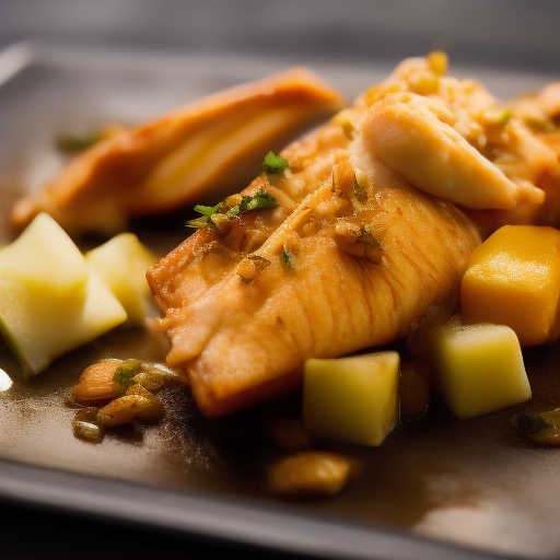 Pescado al horno con costra de hierbas y limón