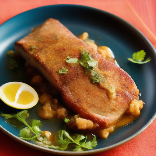 Filete de cerdo con salsa de mostaza y miel