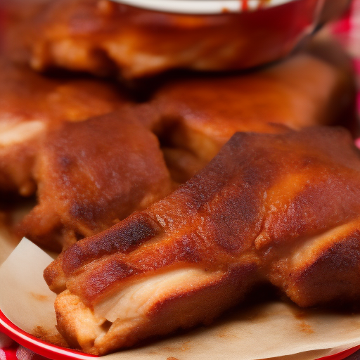 Costillas de cerdo al horno con salsa de miel y mostaza