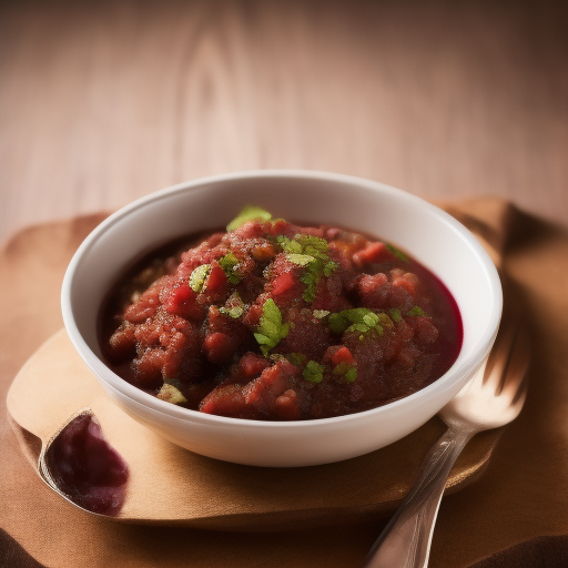 Carne con salsa de vino tinto y champiñones