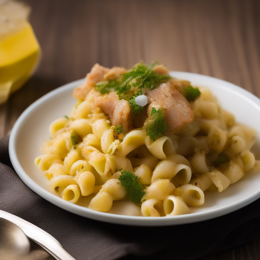 Pasta de salmón y espinacas al limón