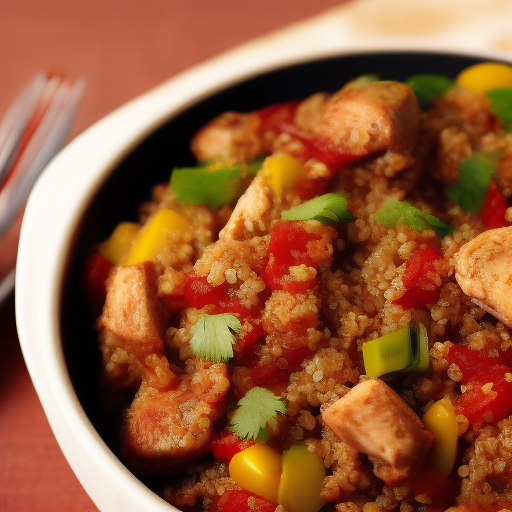 Ensalada de Quinoa y Pollo con Aderezo de Cítricos