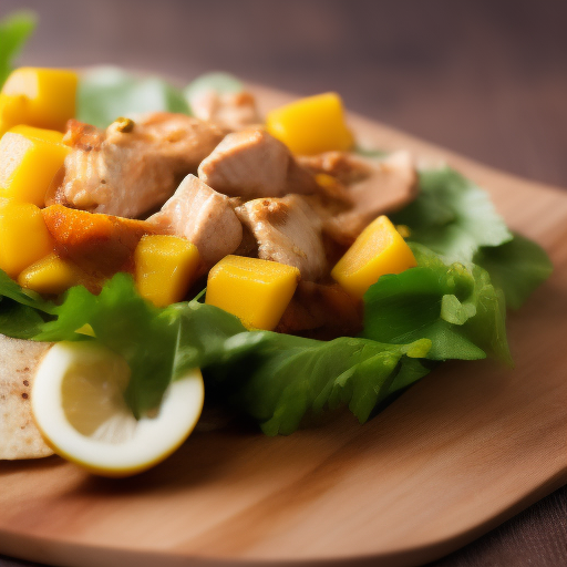 Ensalada de pollo y mango