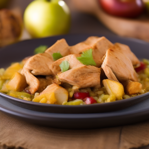 Ensalada de pollo asado con manzanas y nueces