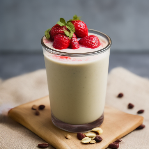 Batido de fresa y plátano con avena