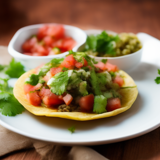 Tostada de aguacate y huevo escalfado con salsa de tomate y cilantro