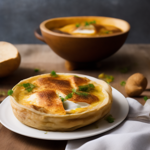 Tortilla de huevo con champiñones y espinacas