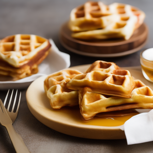 Deliciosos waffles de queso y hierbas