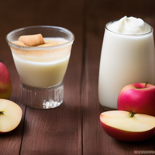 Tortitas de manzana y canela con yogur griego