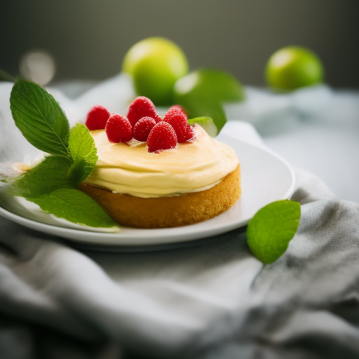 Tarta de limón y frambuesa